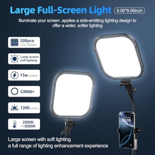 EMART Desktop Gooseneck Video Conference Lighting, Dimmable 2500-8500k