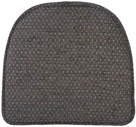 Klear Vu Raindrop The Gripper Non Slip Chair Cushions, Soft & Comfortable Seat Pad, Sitting Pillow for Kitchen, Dining or Office, 4 Count (Pack of 1), 04 Gray