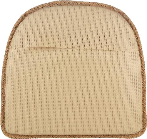 Klear Vu Raindrop The Gripper Non Slip Chair Cushions, Soft & Comfortable Seat Pad, Sitting Pillow for Kitchen, Dining or Office, 6 Count (Pack of 1), Natural