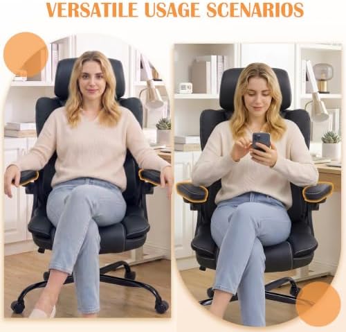 400lbs Executive Office Chair with Lumbar Support and adjustable headrest