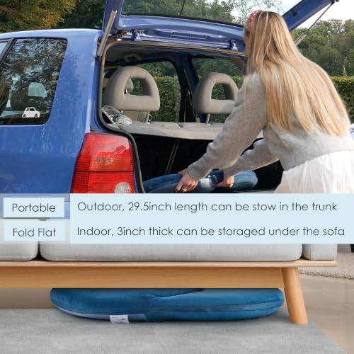 Nnewvante Floor Chair,42 Position Adjustable Back Support,Blue