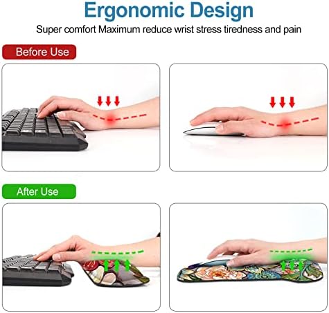 ToLuLu Keyboard Wrist Rest Mouse Pad Support, Ergonomic Mousepad fr Laptop