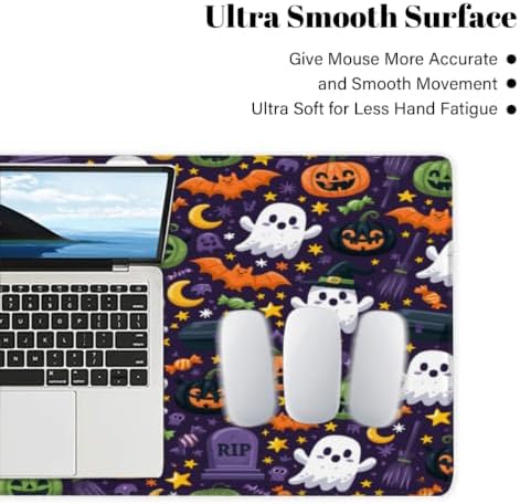 Halloween Large Mouse Pad Non-Slip Rubber Long Gaming Desk Mat