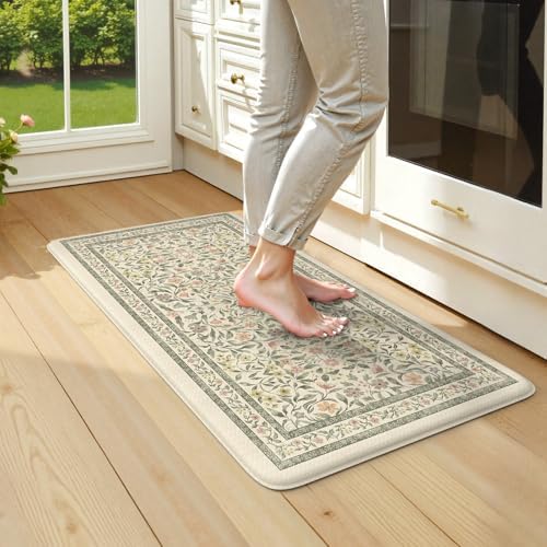 KIMODE Anti Fatigue Kitchen Mats for Floor,Farmhouse Kitchen Rugs 20"x39"