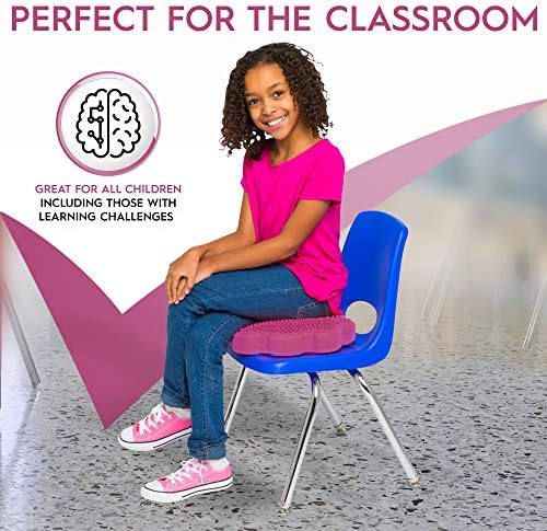 Shaped Wiggle Seats by Bouncyband – Red Flower, 13”x13”x2.2”– Inflatable