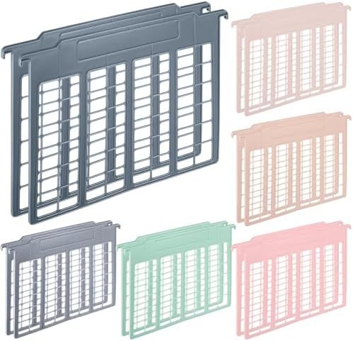 Watersay 12 Pack File Cabinet Dividers 11 x 6 in, Morandi Color