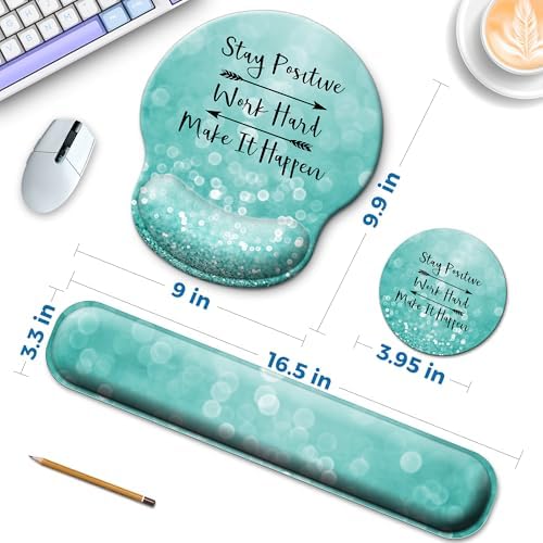 Mouse Pad and Keyboard Wrist Rest Support,Ergonomic Mouse Pad Set
