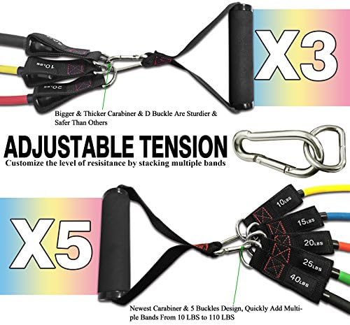 TheFitLife Resistance Bands Set with Handles, Door Anchor and Ankle Straps