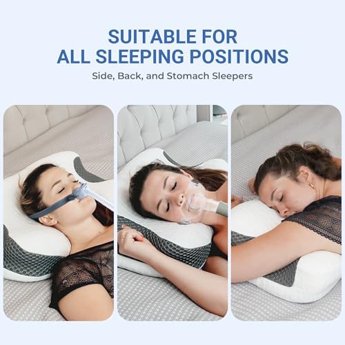 Elviros 2 Pack CPAP Pillow for Side Back and Stomach Sleepers