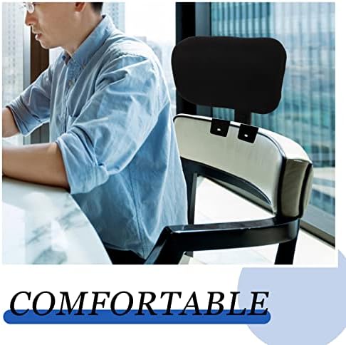 Adjustable Office Chair Headrest Attachment, Ergonomic Mesh Head Pillow for Neck Support, Height and Angle Adjustable, Compatible with Most Office Chairs, Black, 10.62x6.29x1.18 Inches