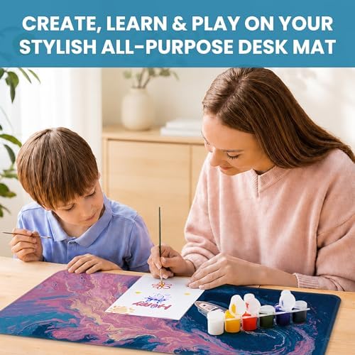 Aesthetic Desk Mat, Cute Vivid Sea Desk Pad Protector for Work & Decor, 35.4" x 15.7", Pretty Non-Slip Extended Mouse Pad for Office or Home