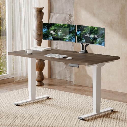 SANODESK Dual Motor Standing Desk 220lbs Height Adjustable Desk