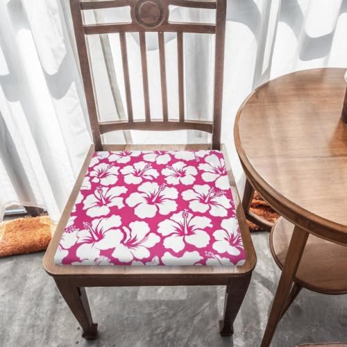 Fashion Decorative Chair Pad for Women Hibiscus Rose Red