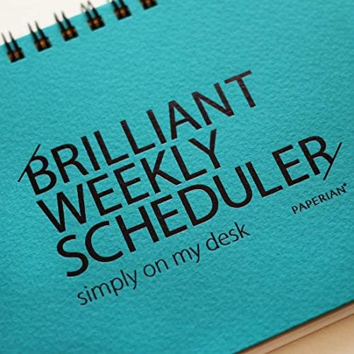 PAPERIAN Brilliant 2021 Blue Wirebound Undated Weekly Planner Pad Scheduler (12 x 4.4 inches)