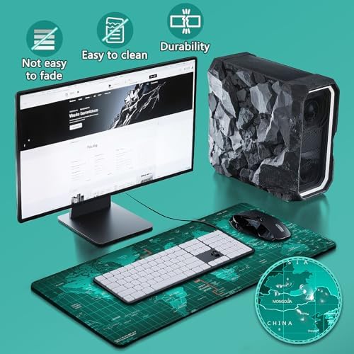 Mouse Pad Gaming - Desk Mat for Keyboard and Mouse - Large Mouse Pads for Desk, Gaming Mousepad with Non-Slip Base, Desks Pad (31.5" X 11.8") for Game, Office and Home
