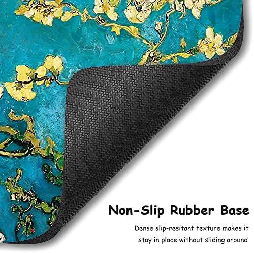 Dapesuom Small Mouse Pad, 6 x 8 Inch Thick Rubber Premium-Textured Non-Slip Portable & Washable Mini Mouse Mat for Women Men Wireless Laptops Keyboard Tray Gaming Work Computer Office Travel, Flower