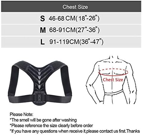 DSMYYXGS Clavicle Spine Physical Adjustable Back Posture Corrector Belt Men Women Home Office Upper Shoulder Posture Correction (Color : T, Size : Small)