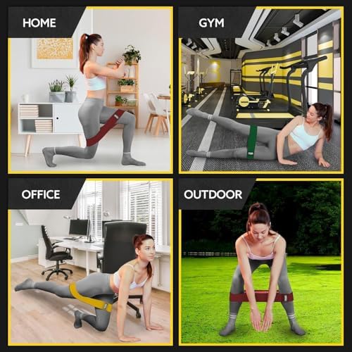 Fabric Resistance Bands for Working Out, 3-Pack for Legs and Glutes