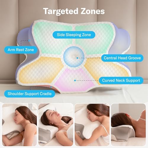 Alcedo Cervical Pillow for Cozy Sleep and Neck Pain Relief