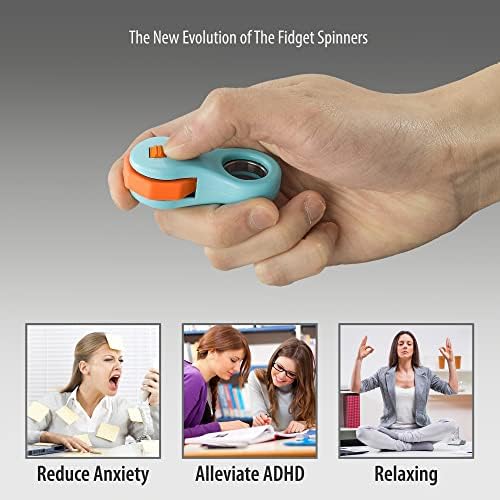 Yolscue Fidget Toy,Fidget Spinners Toy for Adults and Kids,Gifts Suitable for Children with Autism and ADHD,Quiet Office Desk Toy,Excellent for Relieving Stress and Anxiety Toys(Blue)
