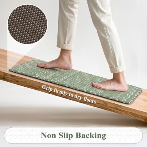 KIMODE Anti Fatigue Kitchen Mats for Floor, Boho Kitchen Rugs Sets of 2