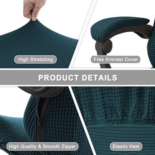 Gaming Chair Cover Game Chair Cover for Reclining Rotating Chair,Dark Green