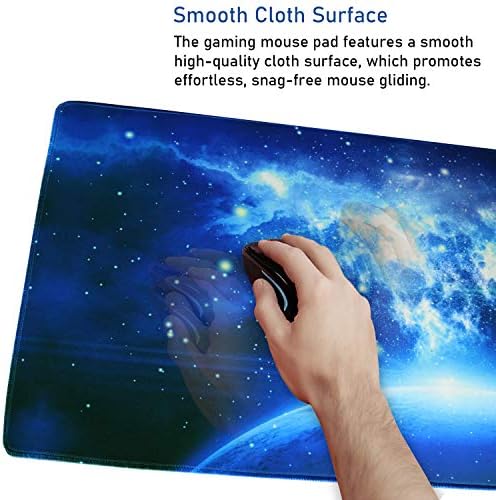 Extended Large Mouse Pad, Gaming Mouse Pad with Nonslip Base- Blue