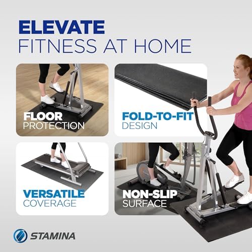 Stamina Fold-to-Fit Folding Equipment Mat (84-Inch by 36-Inch), Black