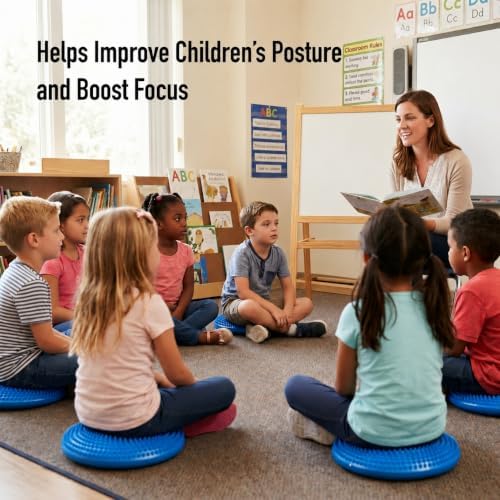 Hanstuten Wobble Seat Cushion Balance Disc - Rubber Wiggle Seat for Active Sitting, Office Desk Chair, and Core Strength Training