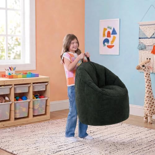 Big Joe Milano Lightweight Kids Bean Bag Chair, Mosswood