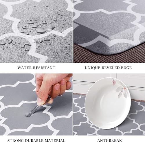 WISELIFE Anti Fatigue Mats for Kitchen Floor, 22" x 54", 4/5 Inch, Grey