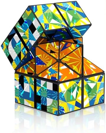 2.2 inch Kaleidoscope Infinity Cube,Holographic Fidget Block Toy for Adults