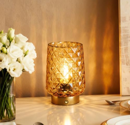 MJ PREMIER Rechargeable Table Lamp Smalll Cordless Lamp Dimmable Brightness