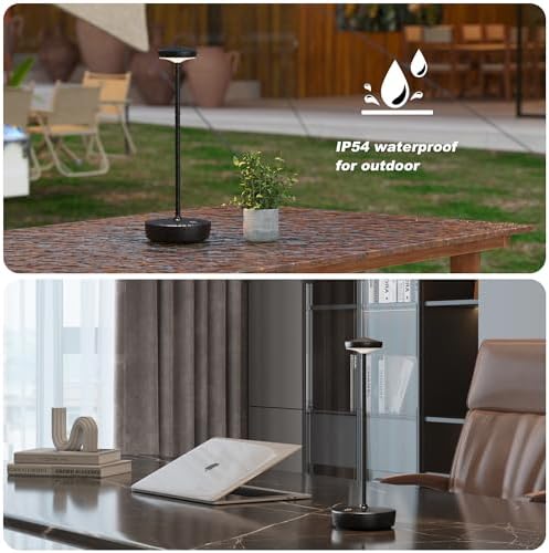 TBBGA Cordless Table Lamp Rechargeable 2 Pack, 5000mAh Battery Table Light