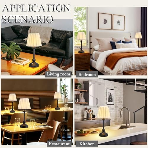Black Touch Table Lamp for Bedroom, Small Desk Lamp with 3 Color Dimming