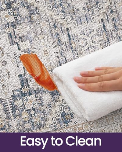 DEXI Kitchen Floor Mats Cushioned Anti Fatigue Runner Rug 24x87 White