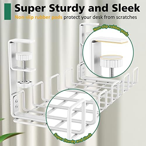 Under Desk Cable Management Tray No Drill Steel 15.7"