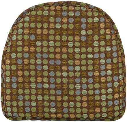 Klear Vu Raindrop The Gripper Non Slip Chair Cushions, Soft & Comfortable Seat Pad, Sitting Pillow for Kitchen, Dining or Office, 2 Count (Pack of 1), Brown Dotty