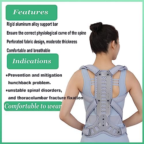 SFKLYU Adjustable Scoliosis Orthosis Spinal Correction Brace Spinal Orthosis Fixation Brace Back Correction Bracket for Aldult Men and Women,M