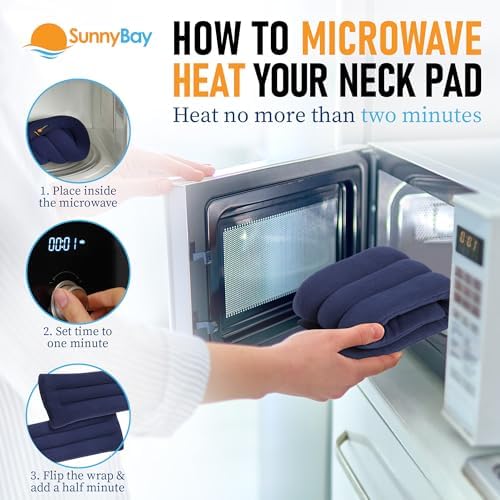SunnyBay Lavender Heating Pad, Neck and Shoulder Wrap, 26x6 inch, Navy