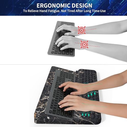 Keyboard Stand for Desktop, Keyboards Wrist Rest, Ergonomic Keyboards Holder for Easy Typing Working, Wrist pad for Keyboards with Comfortable Wrist Rest for Keyboard Black Gold