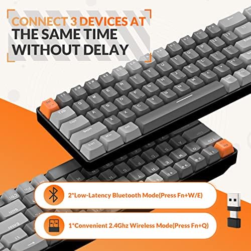 MAGIC-REFINER RK68 Compact 68 Keys Wireless Mechanical Gaming Keyboard