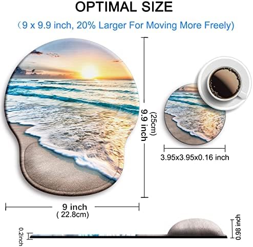 Ergonomic Mouse Pad with Wrist Rest Support,Gel Mouse Pads for Desk