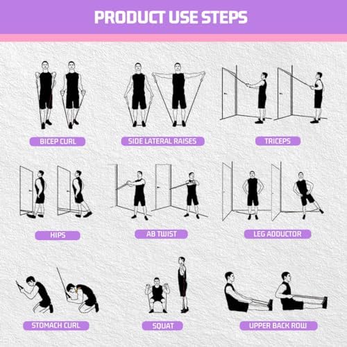 VEICK Resistance Bands with Handles, Exercise Tube Bands Set for Workouts