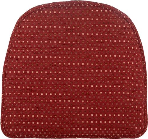 Klear Vu Raindrop The Gripper Non Slip Chair Cushions, Soft & Comfortable Seat Pad, Sitting Pillow for Kitchen, Dining or Office, 6 Count (Pack of 1), 01 Red