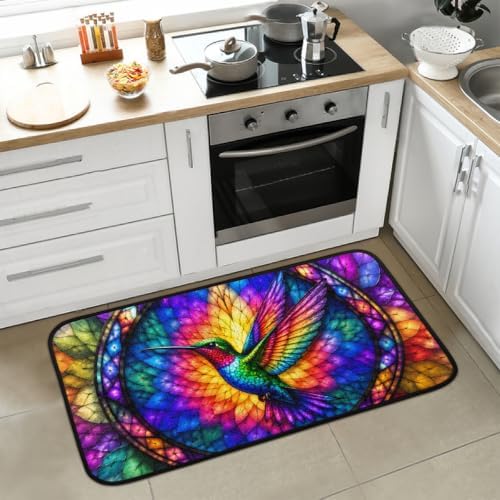 Hummingbird Kitchen Mats Cushioned Anti Fatigue Kitchen Rugs Non-Slip B-6