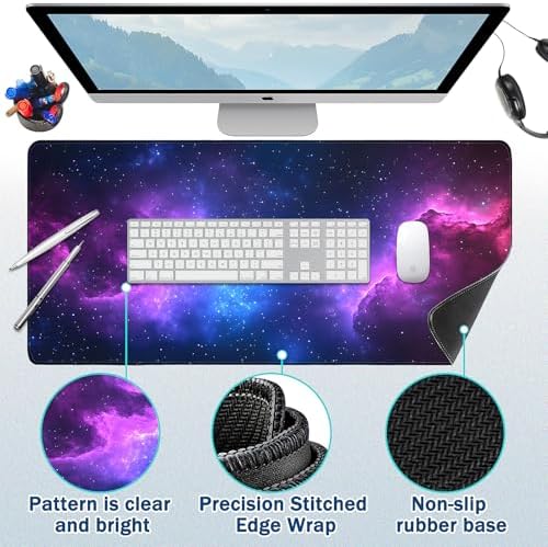 Mouse Pad Gaming - Desk Mat for Keyboard and Mouse - Large Mouse Pad for Desk, Mousepad (35.4" X 15.7") with Non-Slip Base, Desks Pad Mat Office and Home