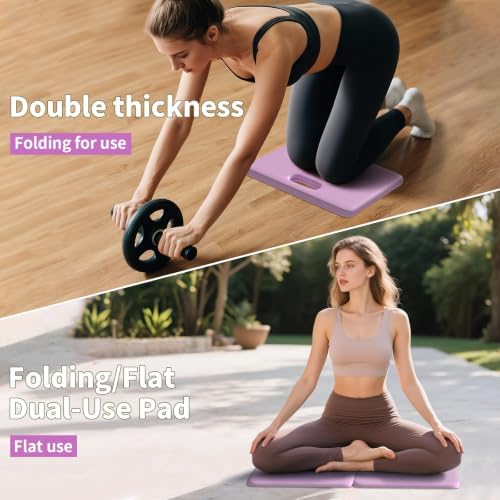 PAIDU Yoga Knee Pad 1" Thick, Foldable for Home Gym