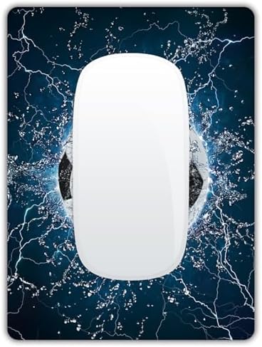 Small Mouse Pad, Mini Mouse Pad 6 X 8 Inch with Non-Slip Rubber Base for Keyboard Tray Laptops Wireless Mouse Home Office Travel, Washable & Portable (Football)