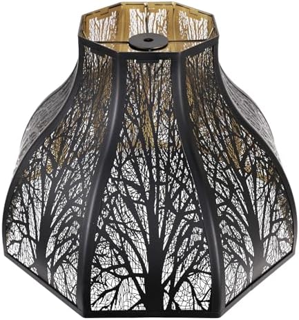 Etched Forest Large Metal Lampshade 5.32'' X 13'' X 9.5''For Floor Lamp